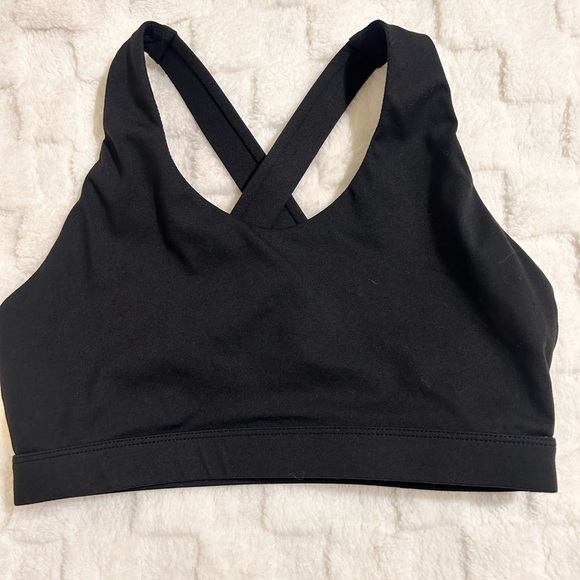 Women's Black Sports Bra - Picture 2 of 4